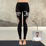 Custom Face Booty All-Over Low Rise Yoga Leggings Design Leggings with Face on Them