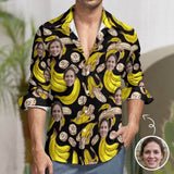 Custom Face Banana for Boyfriend/Husband Personalized Photo Tropical Shirt Long Slee Personalized Face Shirt Shirt for Him