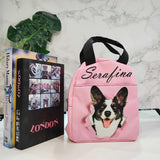 Personalized Lunch Box Custom Face&Name Pet Lunch Bag School Bag Backbag