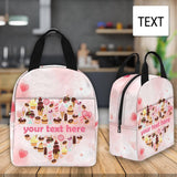 Personalized Lunch Box Custom Text Sweet Lunch Bag School Bag Backbag