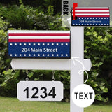 Custom Text Flag Mailbox Cover
