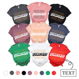 Custom Text Stereoscopic Words Men's Classic T-shirt Personalized Men's Round Neck T-shirt(9 Colors) (S-6XL)