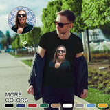 [Hot Sale] Custom Wife's Face Men's T-shirt Gesture Personalized Casual Shirt with Photo Create Your Own Shirt
