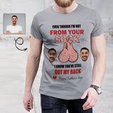 Custom Face Got My Back Shirt with personalized pictures Men's All Over Print T-shirt for Father's Day