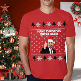 Custom Face Make Christmas Great Tee Put Your Face on Men's All Over Print T-shirt Design Your Own Unique Gift