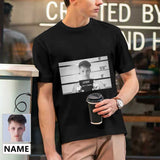 Custom Face&Name Criminal Shirts Personalized Put Your Face on A Men's All Over Print T-shirt