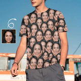 [Hot Sale] 50% Off-Custom Face Shirts Seamless Men's All Over Print T-shirt with with Photo for Boyfriend