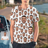 Custom Face Shirts Selfie Head Men's All Over Print T-shirt with Personalized Pictures