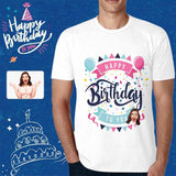 Custom Face Shirts White Happy Birthday To You Print Men's All Over Print T-shirt