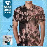 Custom Father&Daughter Face Shirts with Personalized Pictures Men's All Over Print T-shirt for Father's Day
