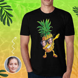 Custom Girlfriend Face Pineapple Shirts with Personalized Pictures Design Men's All Over Print T-shirt