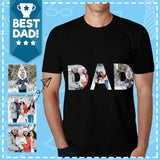 Custom Photo Dad Shirts with Personalized Pictures Men's All Over Print T-shirt for Father