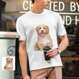 Custom Shirts with Personalized Pictures Design Cute Dog Men's All Over Print T-shirt with Faces