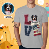 Custom Shirts with Photo&Name Love Bone Star Personalized Men's All Over Print T-shirt Put Your Face on A Tee