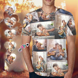 Custom Shirts with Photo Personalized The Memories All Over Print T-shirt for Men and Women