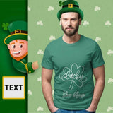 Custom Text Lucky T-shirt Print Your Own Personalized Men's All Over Print T-shirt for Him Unique Shirt Gift