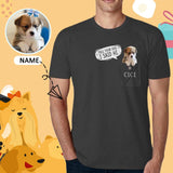 Personalized Face&Name Tee Tell Your Dog I Said Hi Men's All Over Print T-shirt with Unique Text for Him