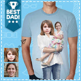 Personalized Face Tee Shirt Lillian Artist Custom Face Men's All Over Print T-shirt for Dad