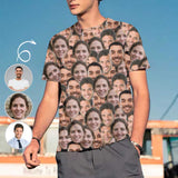 Personalized Shirts with Faces Seamless Put My Face on Men's All Over Print T-shirt for Vacation