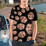 Shirts with Personalized Pictures Custom Face Men's All Over Print T-shirt for Boyfriend