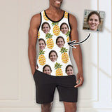Custom Face Tank Tops Pineapple Design Your Own Personalized Men's All Over Print Tank Top