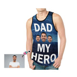 Custom Father Face Dad My Hero Men's All Over Print Tank Top