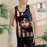 Custom Flag Tank Top Father Face Design Your Own Men's All Over Print Tank Top