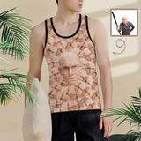 Custom Grandpa Face Tank Tops Smash Sleeveless Shirt Personalized Men's All Over Print Tank Top