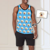 Custom Pet Face Tank Tops Dog Pattern Personalized Men's All Over Print Tank Top