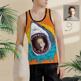 Custom Shark Tank Tops with Child Face Personalized Men's All Over Print Tank Top