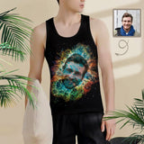 Custom Tank Tops Nebula Father Face Sleeveless Shirt Personalized Men's All Over Print Tank Top