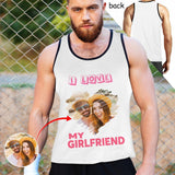 Personalized Tank Tops For Men, Custom Photo Love Girlfriend Sleeveless Shirt, Gifts for Husband/Dad