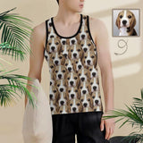 Tank Tops with Custom Dog Face Sleeveless Shirt Personalized Men's All Over Print Tank Top