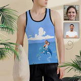 Tank Tops with Custom Face Sleeveless Shirt Personalized Cloud Men's All Over Print Tank Top