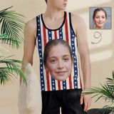 Tank Tops with Custom Face Tee Personalized Flag Men's All Over Print Tank Top
