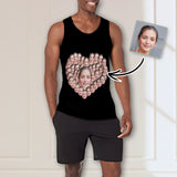 Tank Tops with Custom Girlfriend Face Love Shape Personalized Men's All Over Print Tank Top