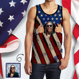 Tank Tops with Custom Photo Funny Zip Design Vintage Style Men's All Over Print Tank Top