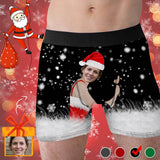 Custom Boxer Briefs with Face Men's Christmas Gift Hug Funny Christmas Underwear Add Your Own Personalized Gift