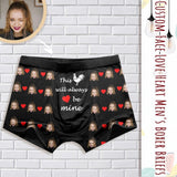 Custom Face Always Be Mine Men's Print Boxer Briefs Made for You Custom Underwear For Valentine's Day Gift