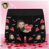 Custom Face Hug Love Men's Boxer Briefs t Your Own Personalized Underwear Gift for Him