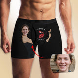 Custom Face I Licked It Men's Pocket Boxer Briefs Put Your Face on Underwear with Custom Image