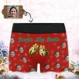 Custom Face Jingle My Bells Men's All-Over Print Boxer Briefs Design Your Own Custom Underwear