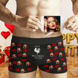 Custom Face Lip Cock Men's Boxer Briefs Print Your Own Personalized Photo Boxers Underwear For Valentine's Day Gift