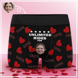 Custom Face Love Men's Boxer Briefs  Personalized Boxers Unlimited Rides Underwear Customized Valentine Gift for Husband