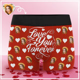 Custom Face Love You Forever Men's Boxer Briefs Add Your Own Personalized Photo or Image For Valentine's Day Gift