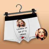 Custom Face Men's Undies All-Over Print Boxer Briefs Lick Design Your Own Custom Underwear For Valentine's Day Gift