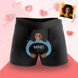 Custom Face Men's Undies Dark Skin Mine Embrace Men's Print Boxer Briefs Print Your Own Personalized Underwear For Valentine's Day Gift