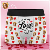 Custom Face My Love Men's Boxer Briefs Put Your Face on Underwear with Custom Image