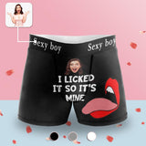 Custom Face Sexy Boy Men's Boxer Briefs with Custom Waistband For Valentine's Day Gift