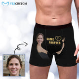 Custom Face Undies Same Forever Print Boxer Briefs for Him Put Your Face on Underwear with Custom Image